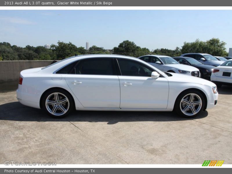 Glacier White Metallic / Silk Beige 2013 Audi A8 L 3.0T quattro