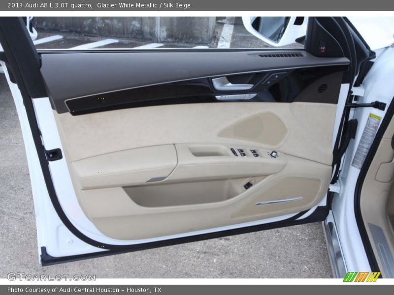 Glacier White Metallic / Silk Beige 2013 Audi A8 L 3.0T quattro