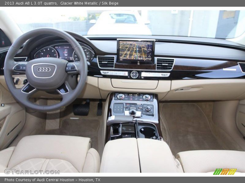 Glacier White Metallic / Silk Beige 2013 Audi A8 L 3.0T quattro