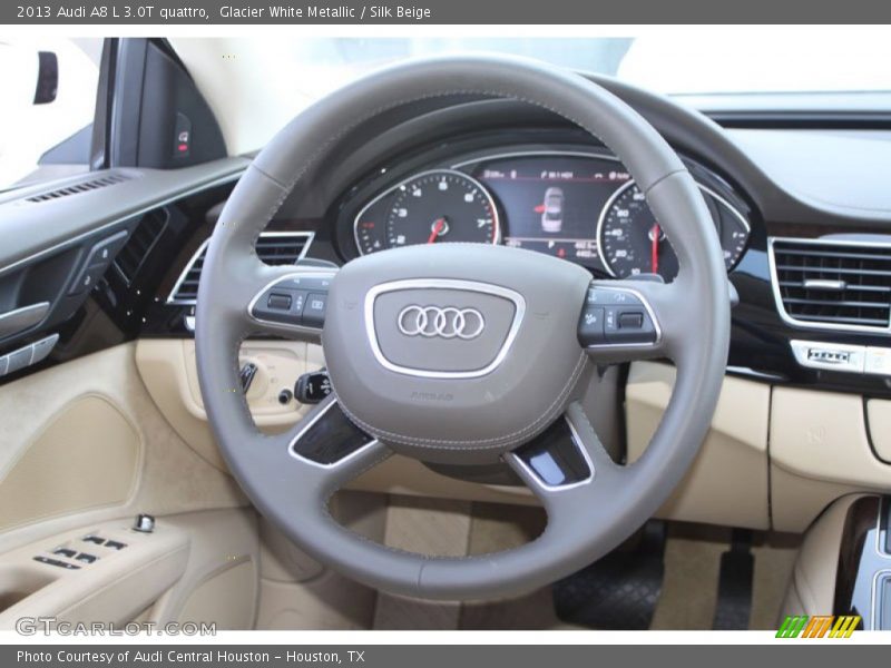 Glacier White Metallic / Silk Beige 2013 Audi A8 L 3.0T quattro