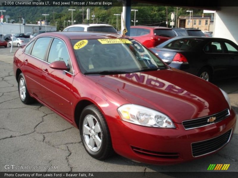Red Jewel Tintcoat / Neutral Beige 2008 Chevrolet Impala LT