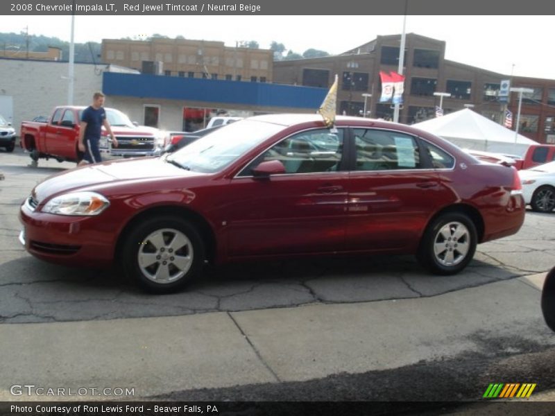 Red Jewel Tintcoat / Neutral Beige 2008 Chevrolet Impala LT