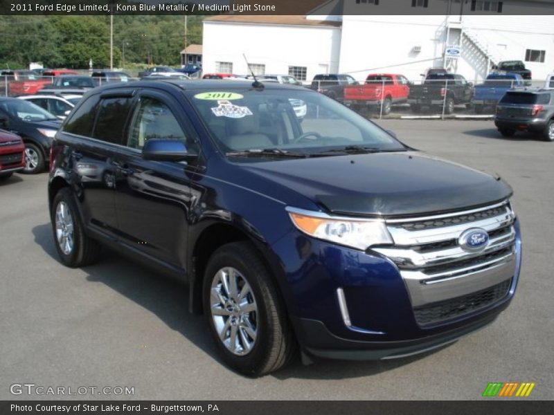 Kona Blue Metallic / Medium Light Stone 2011 Ford Edge Limited