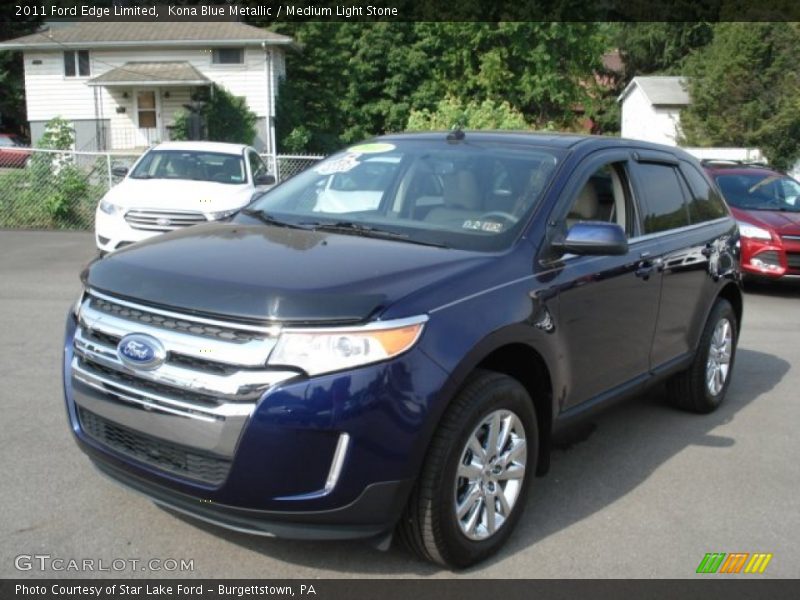 Kona Blue Metallic / Medium Light Stone 2011 Ford Edge Limited