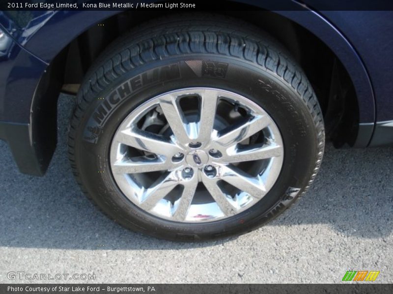 Kona Blue Metallic / Medium Light Stone 2011 Ford Edge Limited