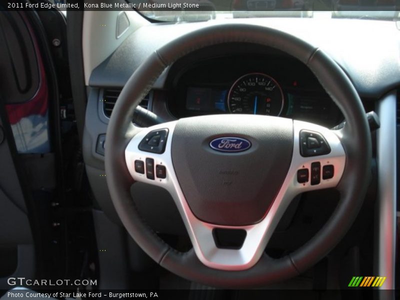 Kona Blue Metallic / Medium Light Stone 2011 Ford Edge Limited