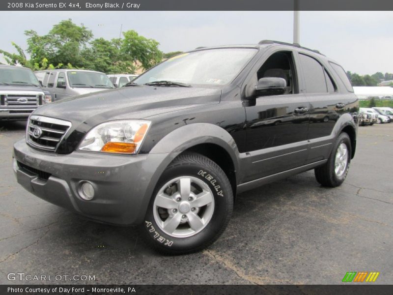 Ebony Black / Gray 2008 Kia Sorento EX 4x4