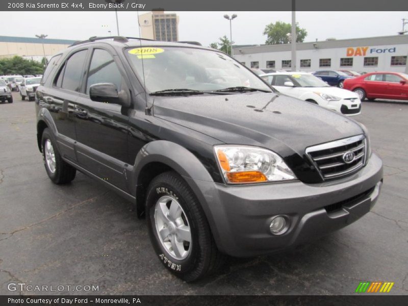 Ebony Black / Gray 2008 Kia Sorento EX 4x4