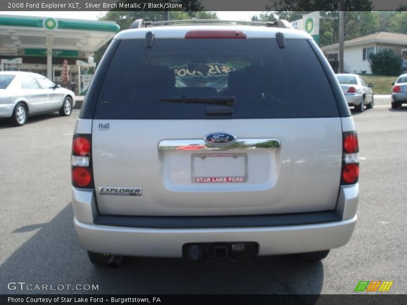 Silver Birch Metallic / Black/Stone 2008 Ford Explorer XLT