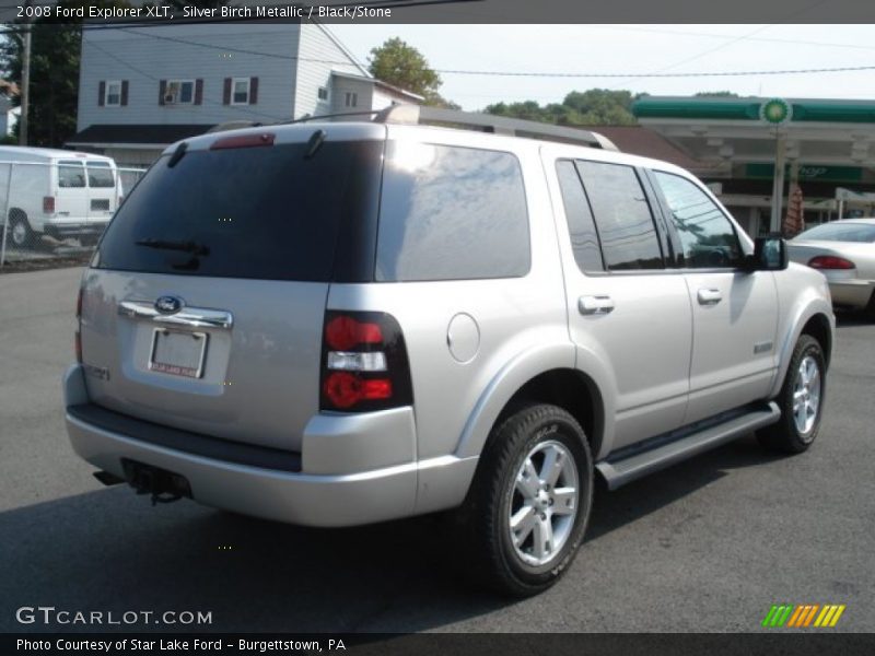 Silver Birch Metallic / Black/Stone 2008 Ford Explorer XLT