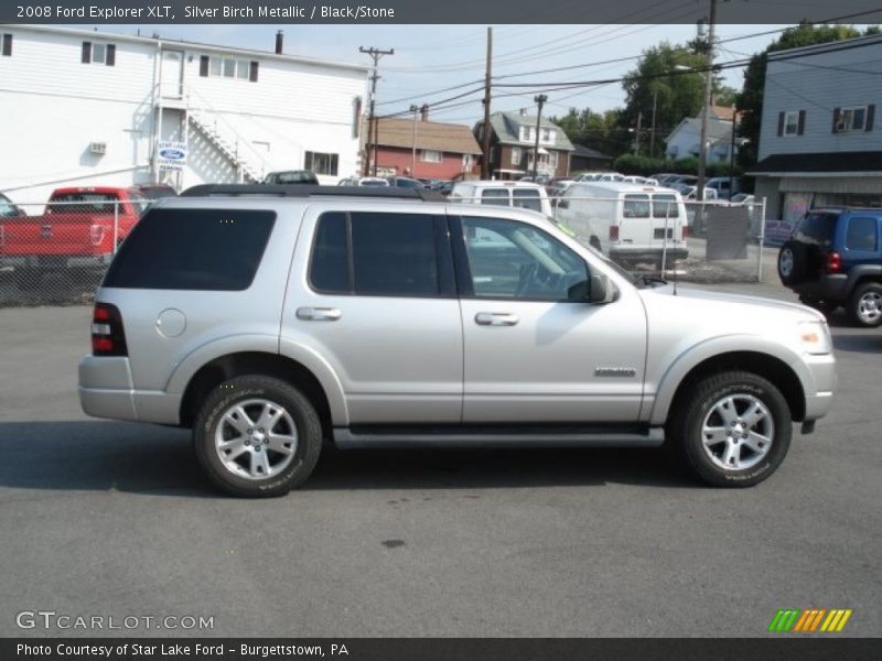 Silver Birch Metallic / Black/Stone 2008 Ford Explorer XLT