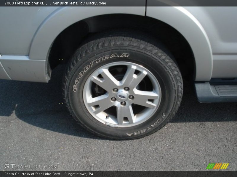 Silver Birch Metallic / Black/Stone 2008 Ford Explorer XLT