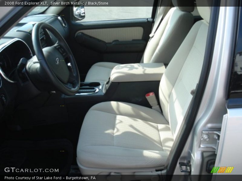 Silver Birch Metallic / Black/Stone 2008 Ford Explorer XLT