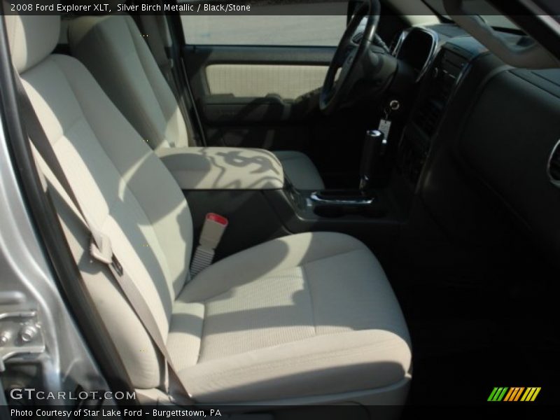 Silver Birch Metallic / Black/Stone 2008 Ford Explorer XLT