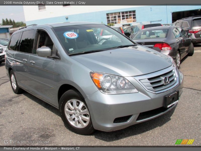 Slate Green Metallic / Gray 2008 Honda Odyssey EX-L