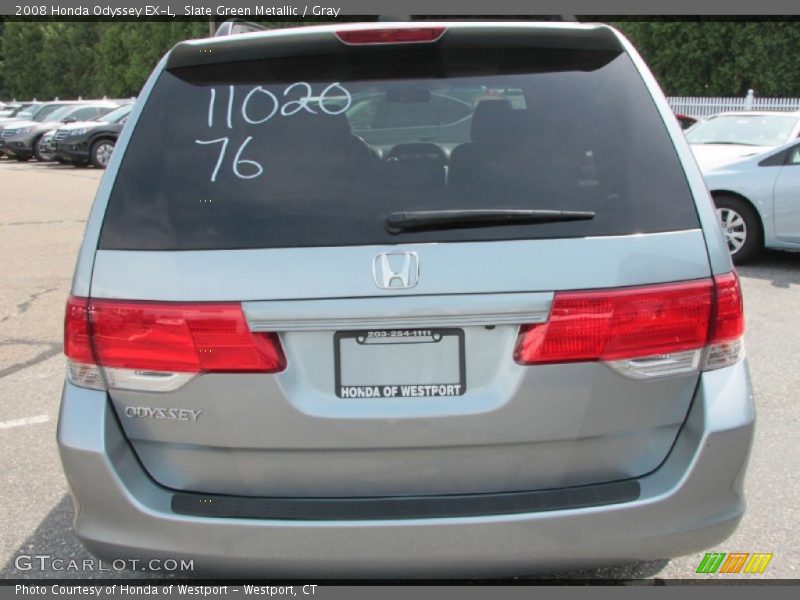 Slate Green Metallic / Gray 2008 Honda Odyssey EX-L