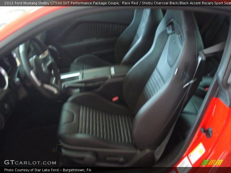 Front Seat of 2013 Mustang Shelby GT500 SVT Performance Package Coupe