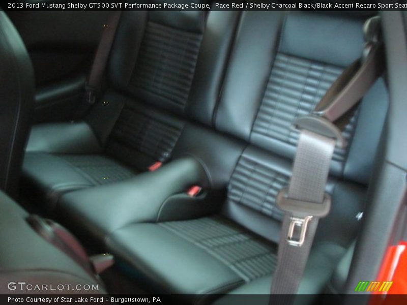 Rear Seat of 2013 Mustang Shelby GT500 SVT Performance Package Coupe