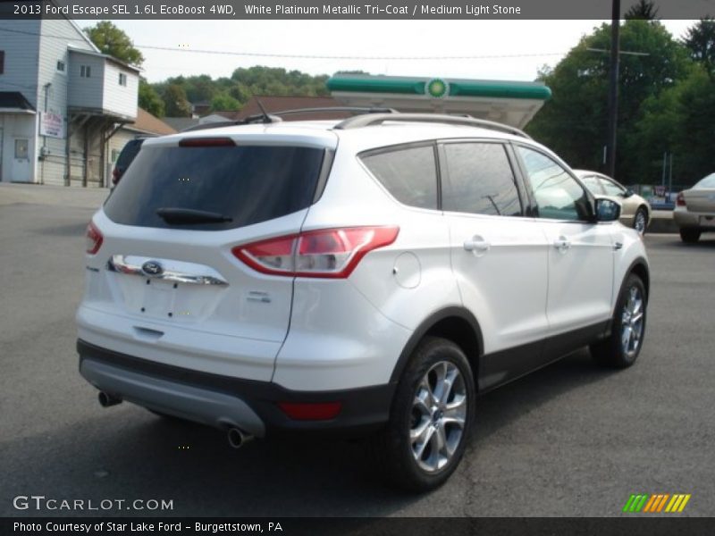 White Platinum Metallic Tri-Coat / Medium Light Stone 2013 Ford Escape SEL 1.6L EcoBoost 4WD