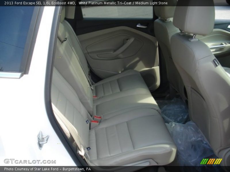 White Platinum Metallic Tri-Coat / Medium Light Stone 2013 Ford Escape SEL 1.6L EcoBoost 4WD