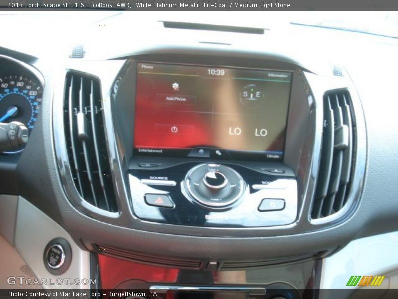 White Platinum Metallic Tri-Coat / Medium Light Stone 2013 Ford Escape SEL 1.6L EcoBoost 4WD