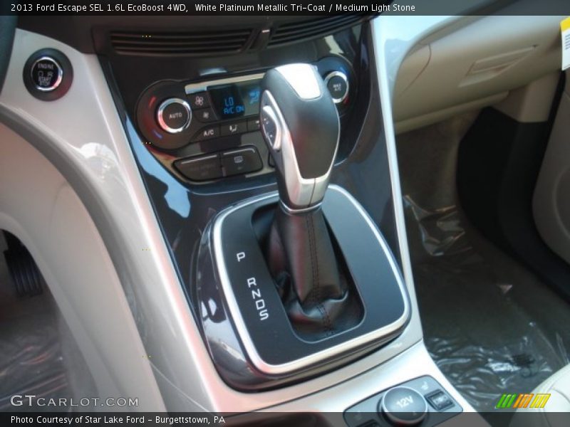 White Platinum Metallic Tri-Coat / Medium Light Stone 2013 Ford Escape SEL 1.6L EcoBoost 4WD