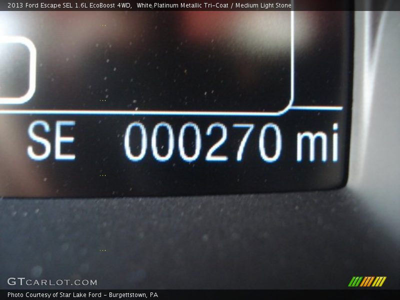 White Platinum Metallic Tri-Coat / Medium Light Stone 2013 Ford Escape SEL 1.6L EcoBoost 4WD