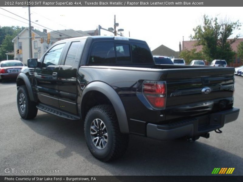 Tuxedo Black Metallic / Raptor Black Leather/Cloth with Blue Accent 2012 Ford F150 SVT Raptor SuperCab 4x4