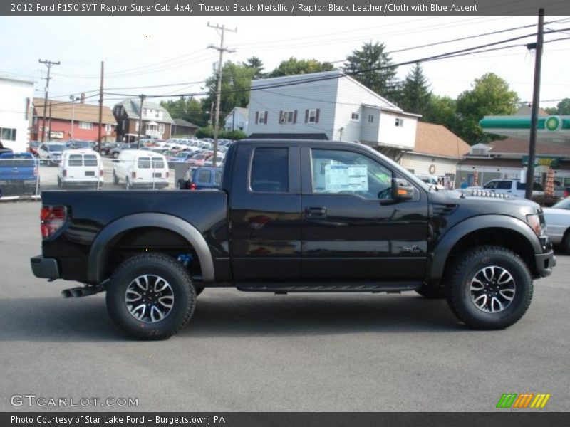 Tuxedo Black Metallic / Raptor Black Leather/Cloth with Blue Accent 2012 Ford F150 SVT Raptor SuperCab 4x4
