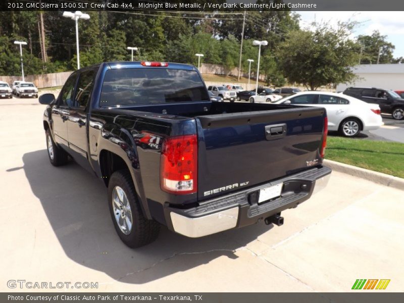 Midnight Blue Metallic / Very Dark Cashmere/Light Cashmere 2012 GMC Sierra 1500 SLT Crew Cab 4x4