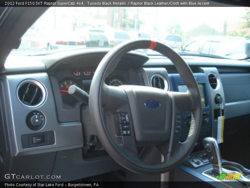 Tuxedo Black Metallic / Raptor Black Leather/Cloth with Blue Accent 2012 Ford F150 SVT Raptor SuperCab 4x4