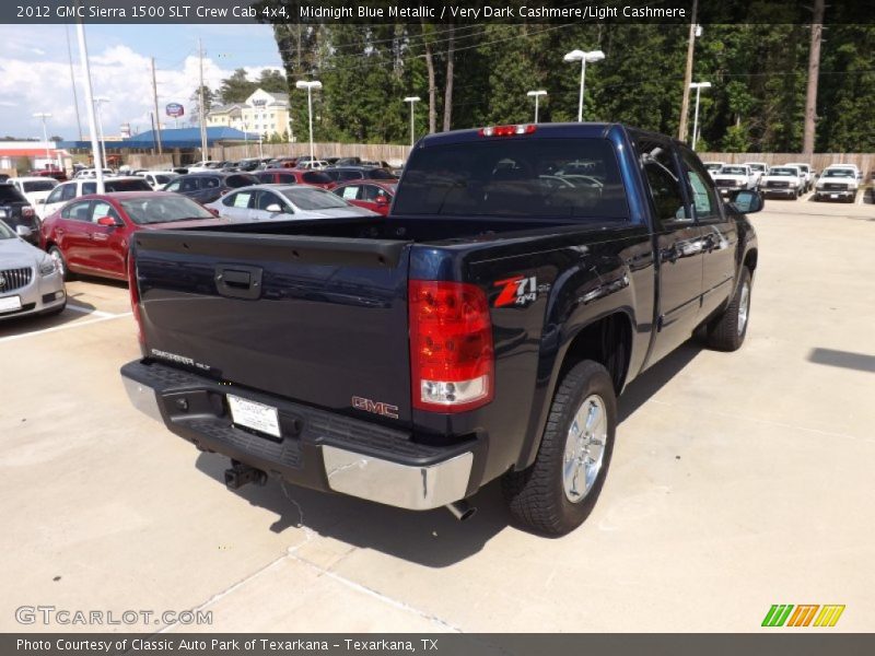 Midnight Blue Metallic / Very Dark Cashmere/Light Cashmere 2012 GMC Sierra 1500 SLT Crew Cab 4x4