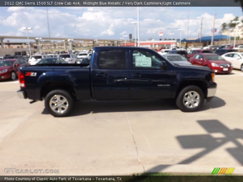 Midnight Blue Metallic / Very Dark Cashmere/Light Cashmere 2012 GMC Sierra 1500 SLT Crew Cab 4x4