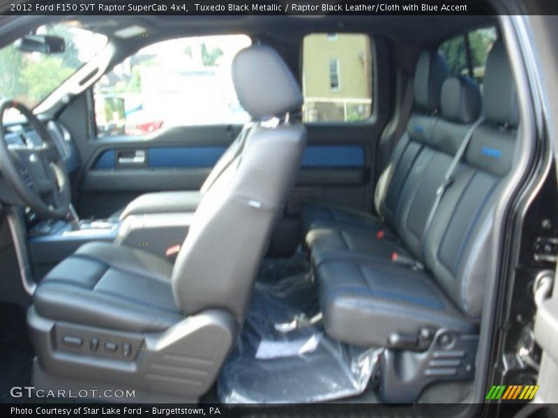 Tuxedo Black Metallic / Raptor Black Leather/Cloth with Blue Accent 2012 Ford F150 SVT Raptor SuperCab 4x4