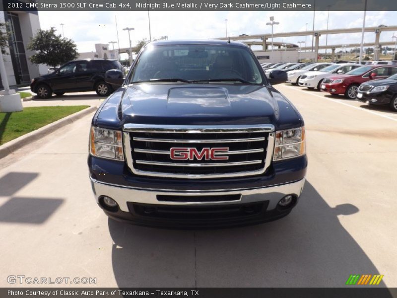 Midnight Blue Metallic / Very Dark Cashmere/Light Cashmere 2012 GMC Sierra 1500 SLT Crew Cab 4x4