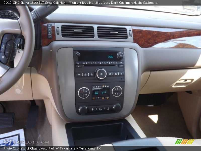 Midnight Blue Metallic / Very Dark Cashmere/Light Cashmere 2012 GMC Sierra 1500 SLT Crew Cab 4x4