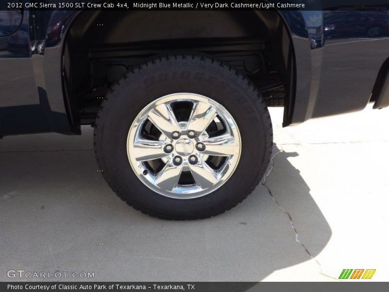 Midnight Blue Metallic / Very Dark Cashmere/Light Cashmere 2012 GMC Sierra 1500 SLT Crew Cab 4x4