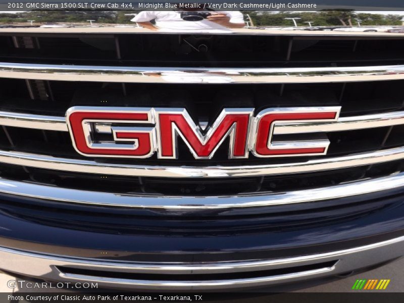 Midnight Blue Metallic / Very Dark Cashmere/Light Cashmere 2012 GMC Sierra 1500 SLT Crew Cab 4x4