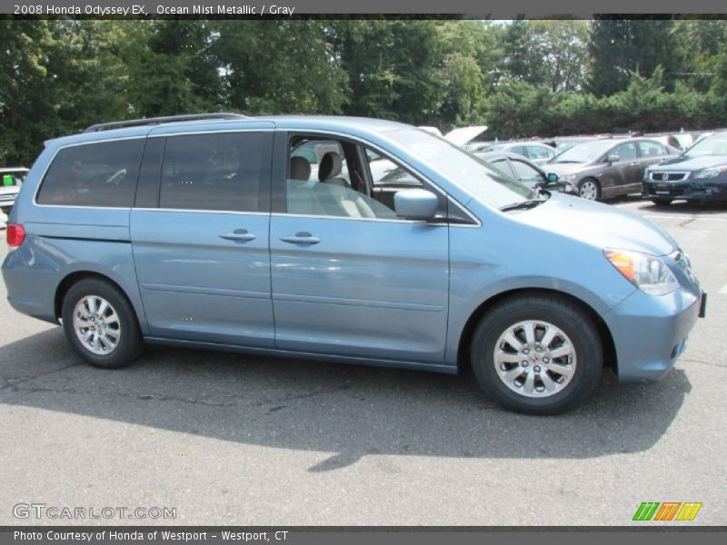 Ocean Mist Metallic / Gray 2008 Honda Odyssey EX