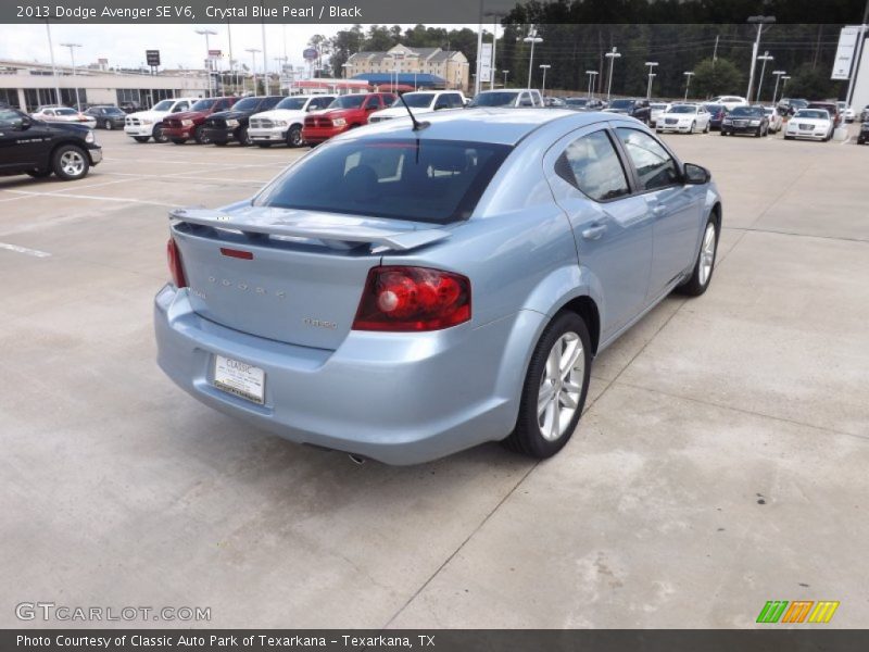 Crystal Blue Pearl / Black 2013 Dodge Avenger SE V6