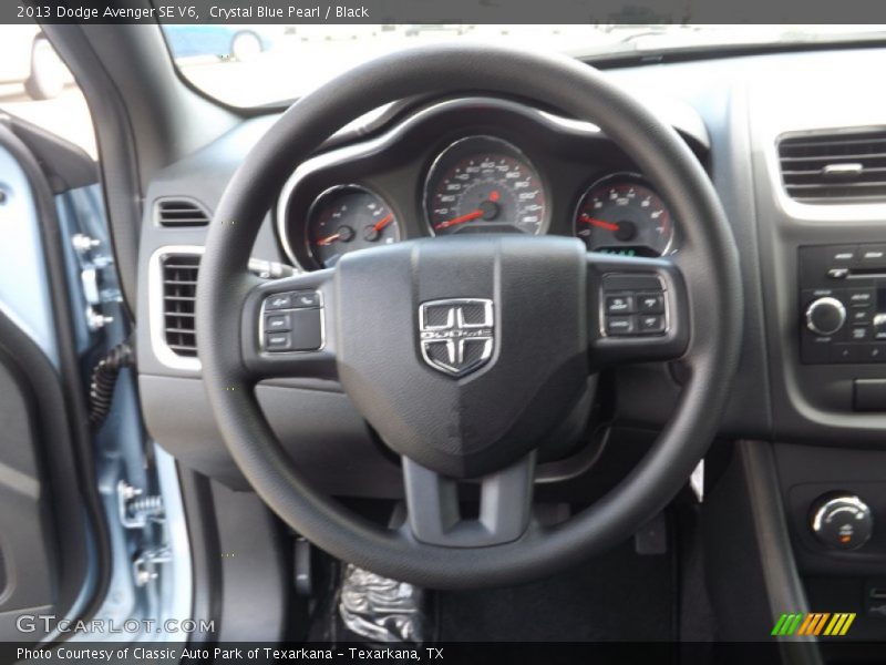 Crystal Blue Pearl / Black 2013 Dodge Avenger SE V6