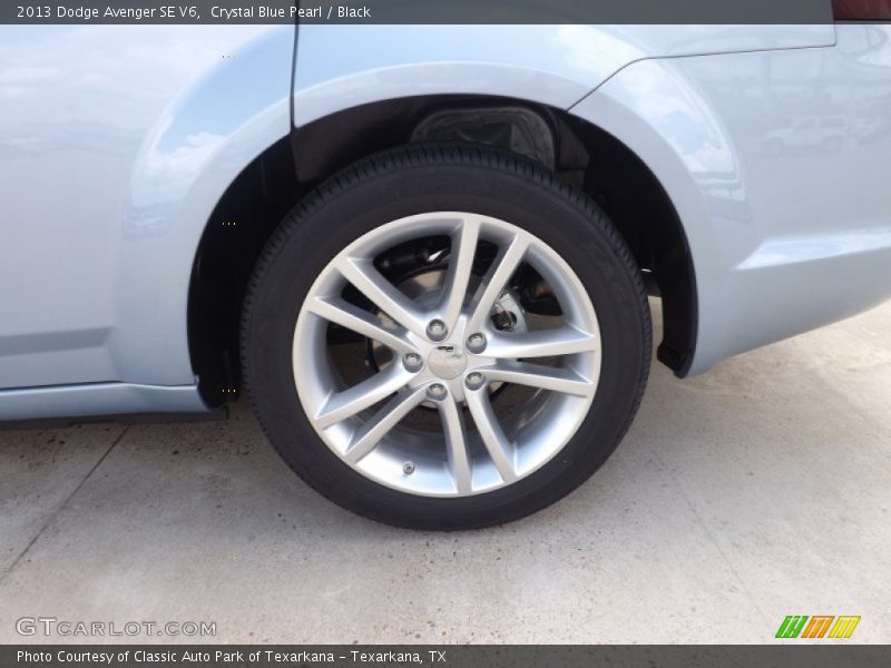 Crystal Blue Pearl / Black 2013 Dodge Avenger SE V6