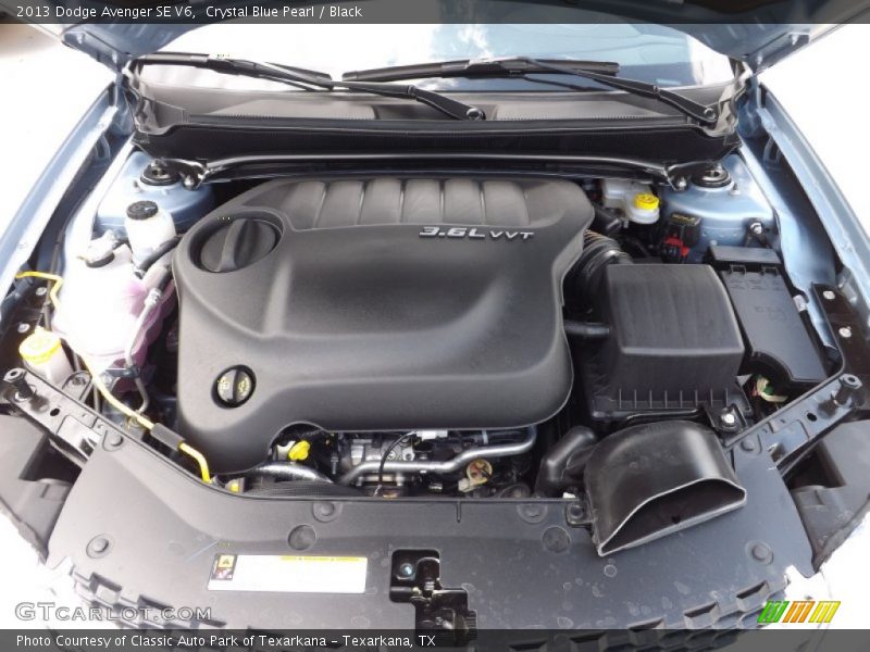 Crystal Blue Pearl / Black 2013 Dodge Avenger SE V6