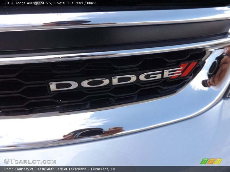 Crystal Blue Pearl / Black 2013 Dodge Avenger SE V6
