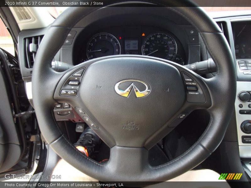 Obsidian Black / Stone 2010 Infiniti G 37 Convertible