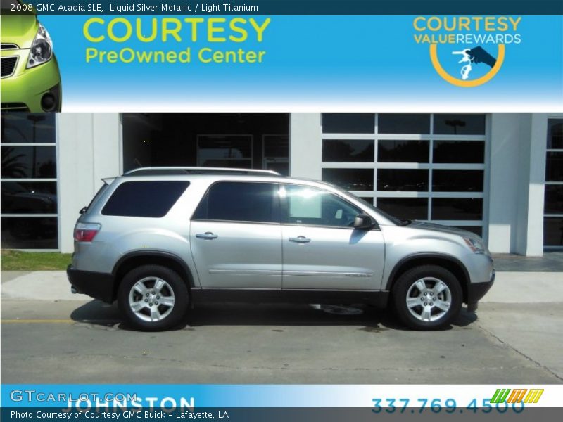 Liquid Silver Metallic / Light Titanium 2008 GMC Acadia SLE