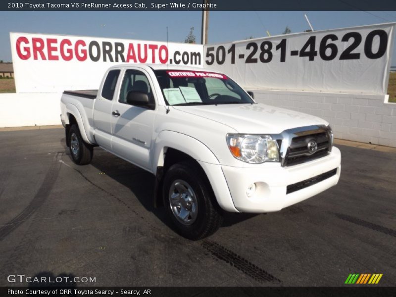 Super White / Graphite 2010 Toyota Tacoma V6 PreRunner Access Cab
