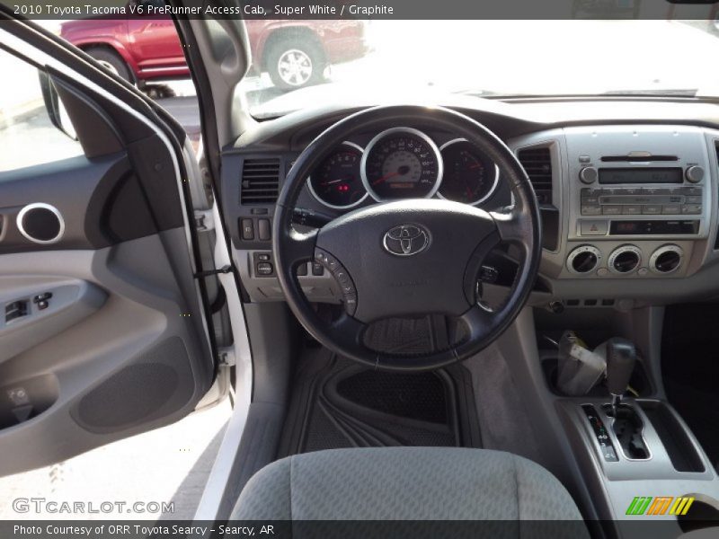 Super White / Graphite 2010 Toyota Tacoma V6 PreRunner Access Cab