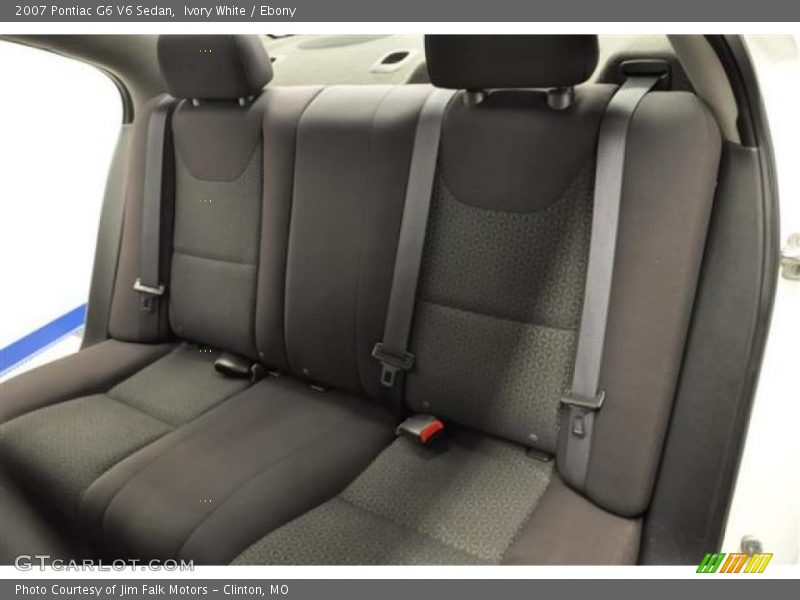 Rear Seat of 2007 G6 V6 Sedan