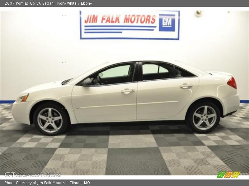 Ivory White / Ebony 2007 Pontiac G6 V6 Sedan